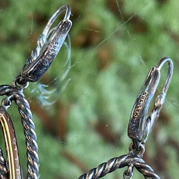 DAVID YURMAN Sterling Silver 14K Yellow Gold Mobile Drop - Picture 2 of 3